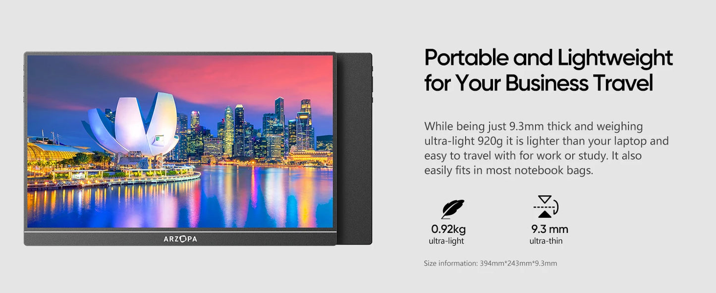 ARZOPA 17.3" FHD Portable Monitor