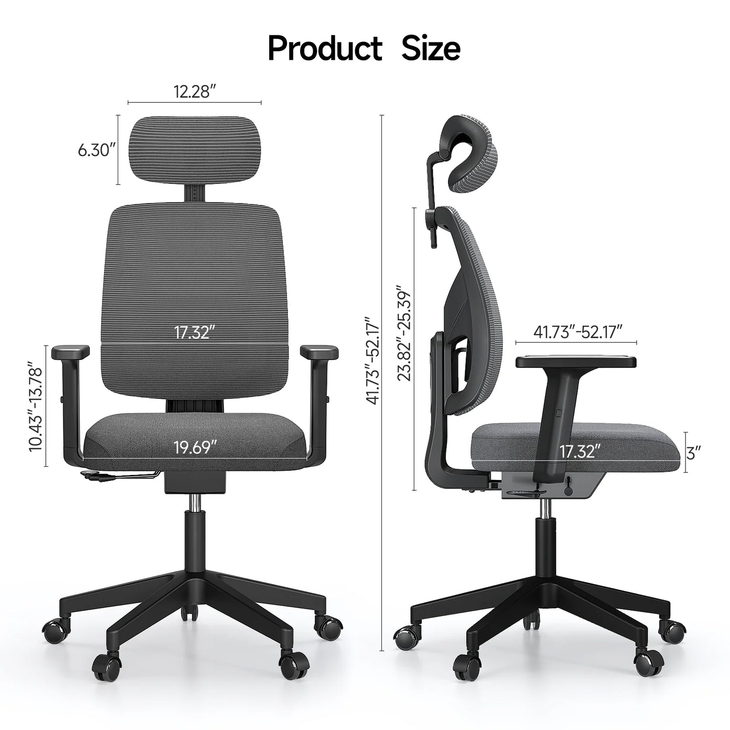 Ergonomic Office Chair with Adjustable Backrest