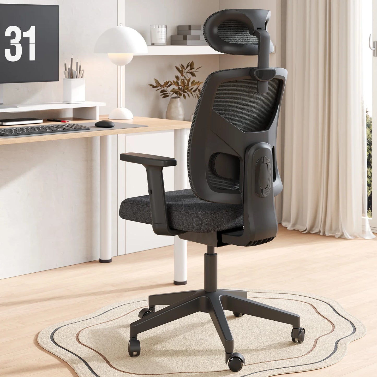 Ergonomic Office Chair with Adjustable Backrest