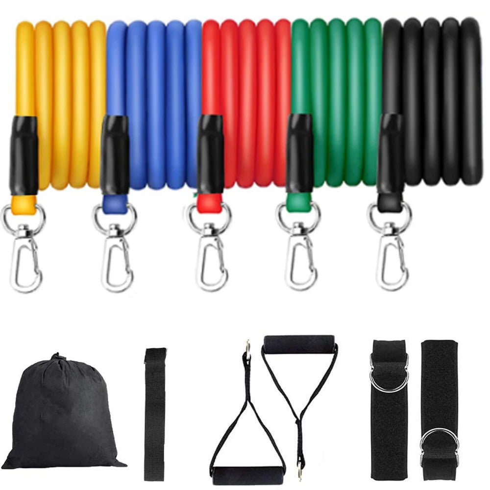 11PC Latex Resistance Bands Set