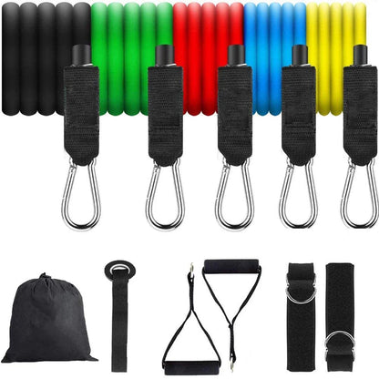 11PC Latex Resistance Bands Set