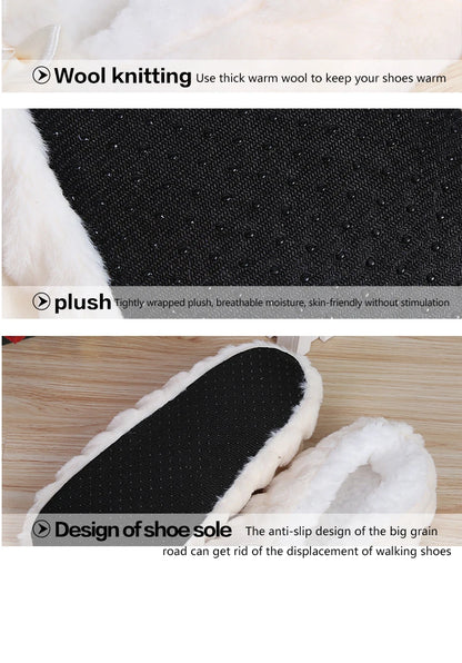 Cute Plush Indoor Slippers