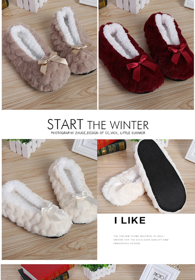 Cute Plush Indoor Slippers