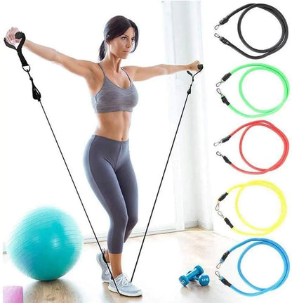 11PC Latex Resistance Bands Set