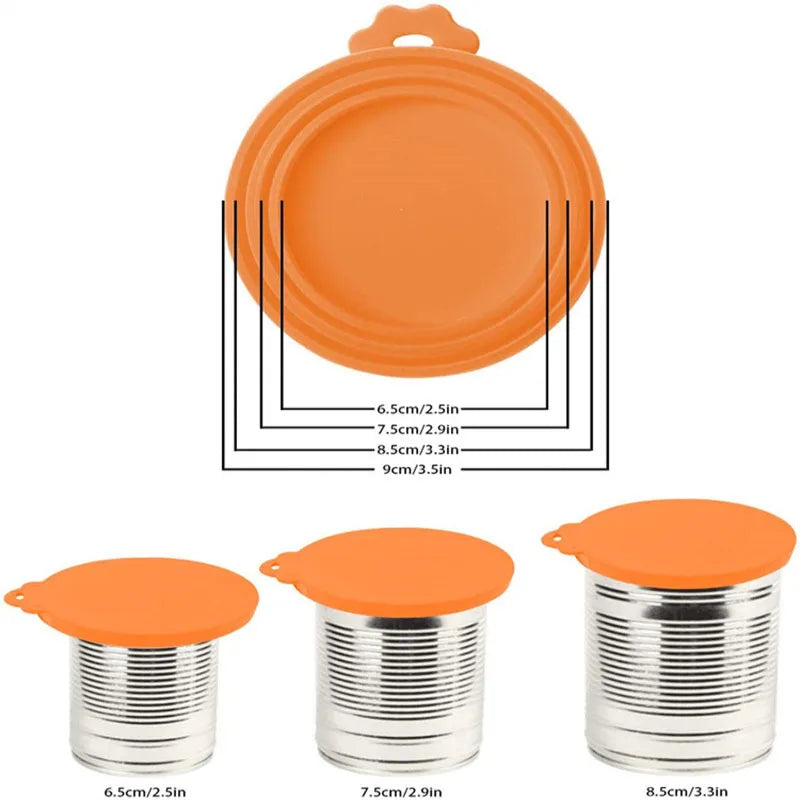 2pcs Pet Food Can Lid & Spoon Set