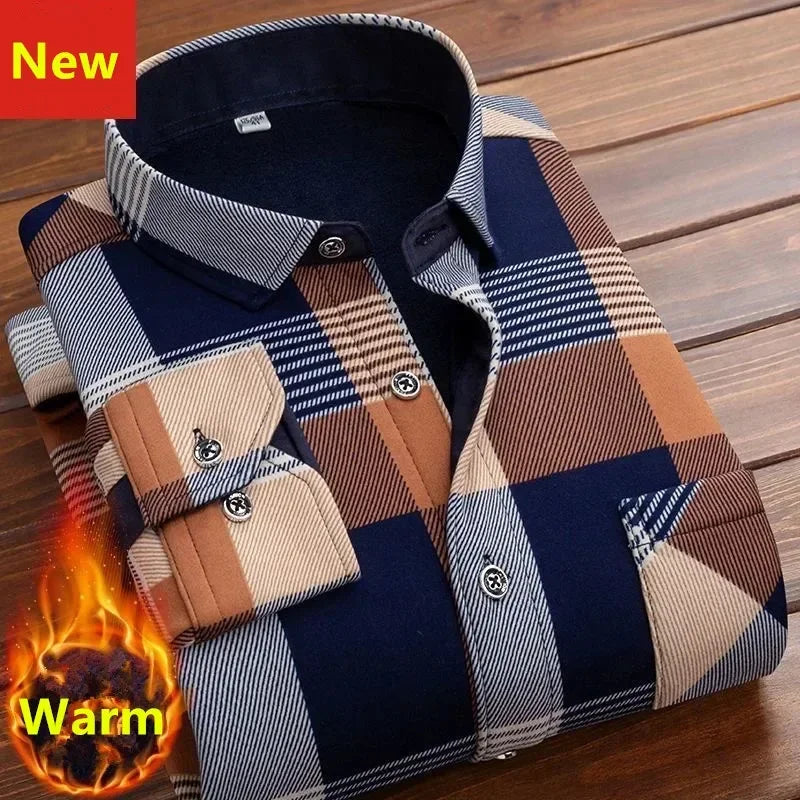 2025 Men's Warm Plaid Shirt