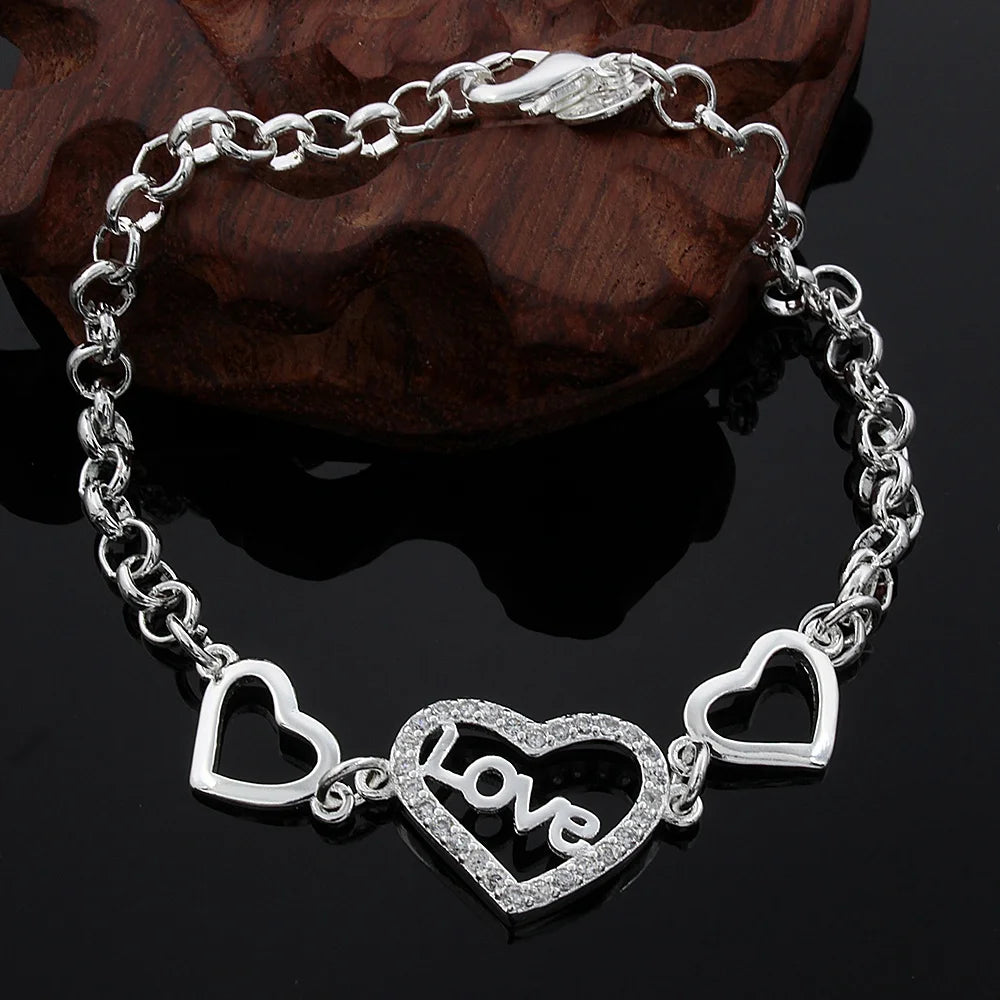 925 Sterling Silver Rope Chain Bracelet