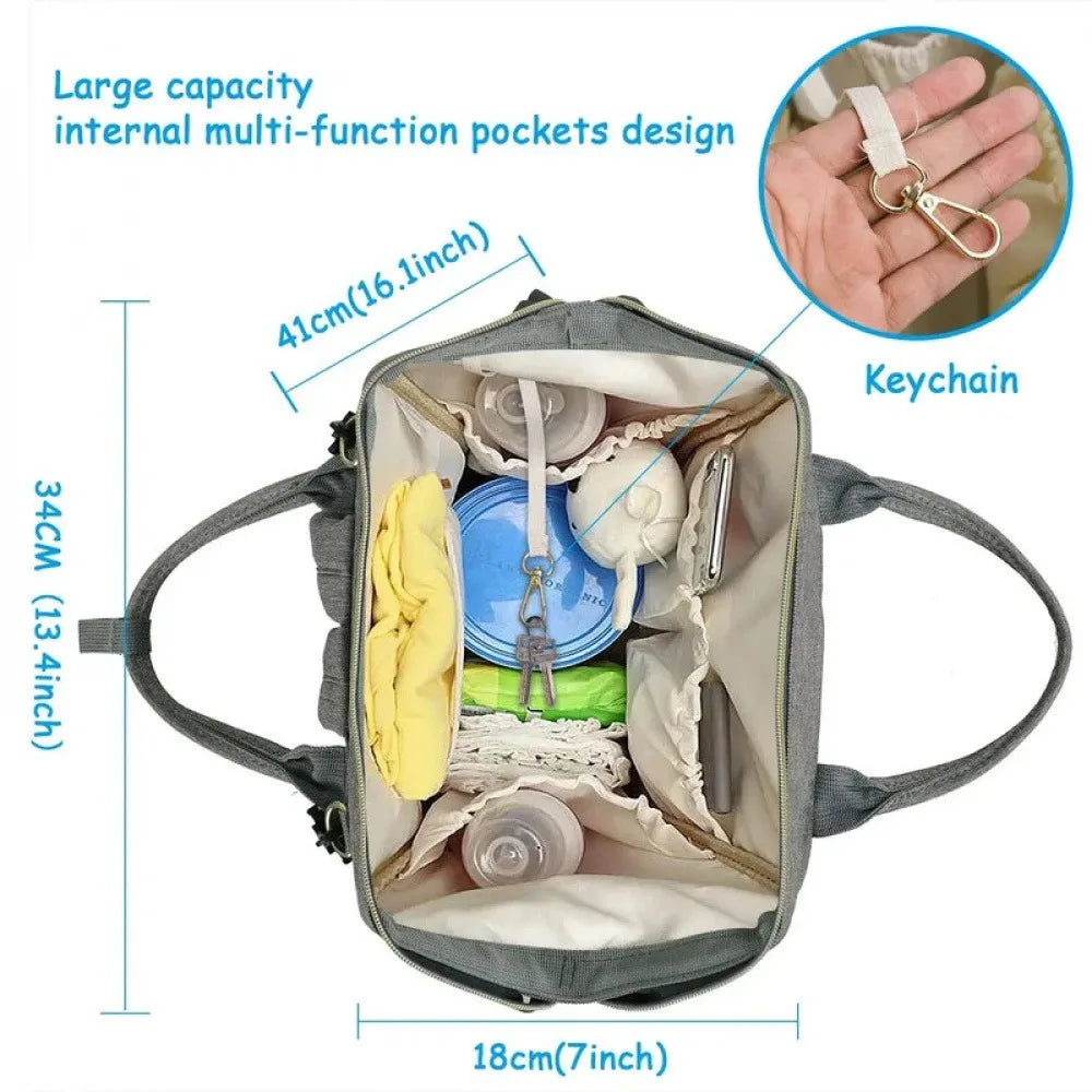 Waterproof Diaper Bag Backpack with USB Charging Port