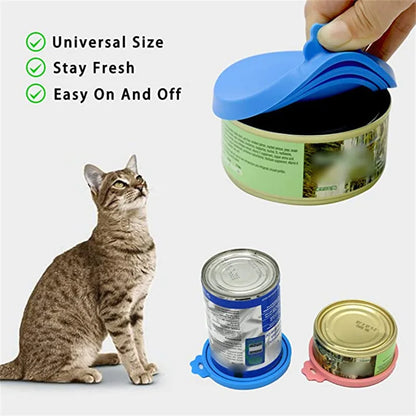 2pcs Pet Food Can Lid & Spoon Set