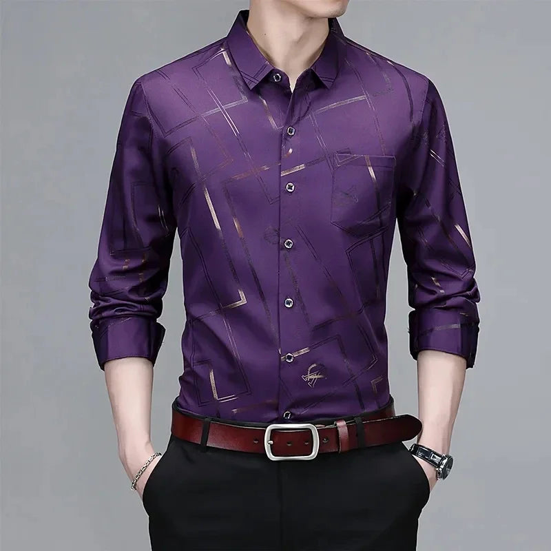 Men’s Wrinkle-Resistant Printed Shirt