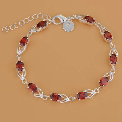 925 Sterling Silver Beaded Bracelet