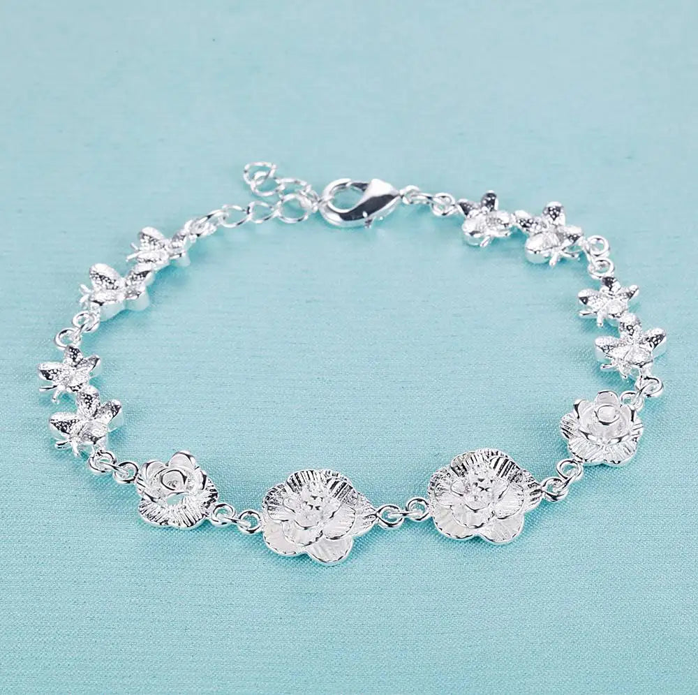 925 Sterling Silver Beaded Bracelet