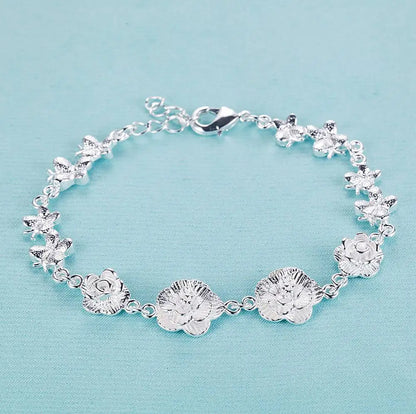 925 Sterling Silver Beaded Bracelet