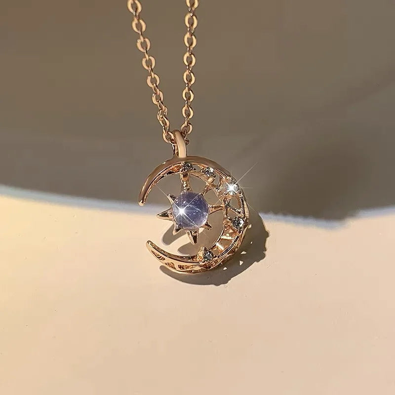 Star Moon Pendant Necklace