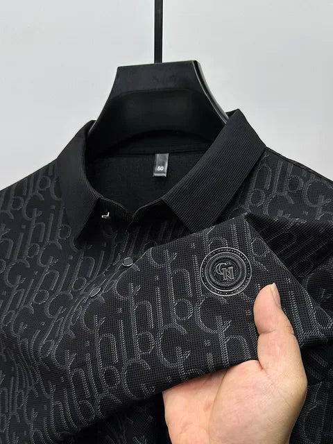 Luxury Silk Polo Shirt for Men