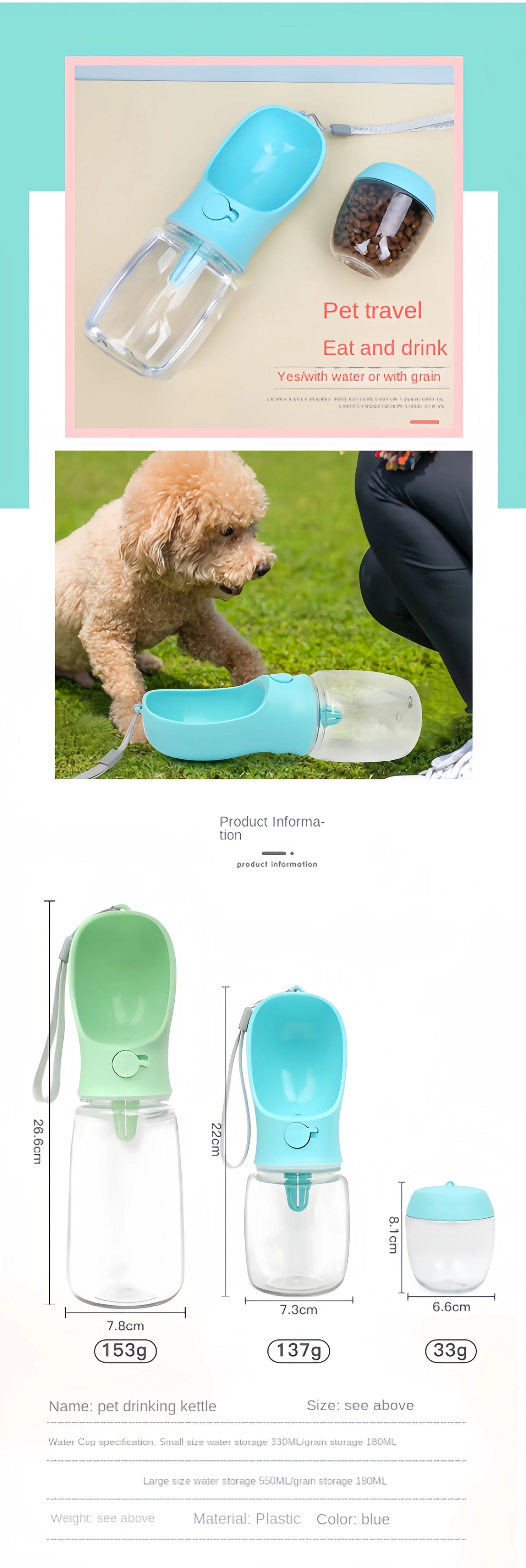 Travel Pet Feeder Bowl