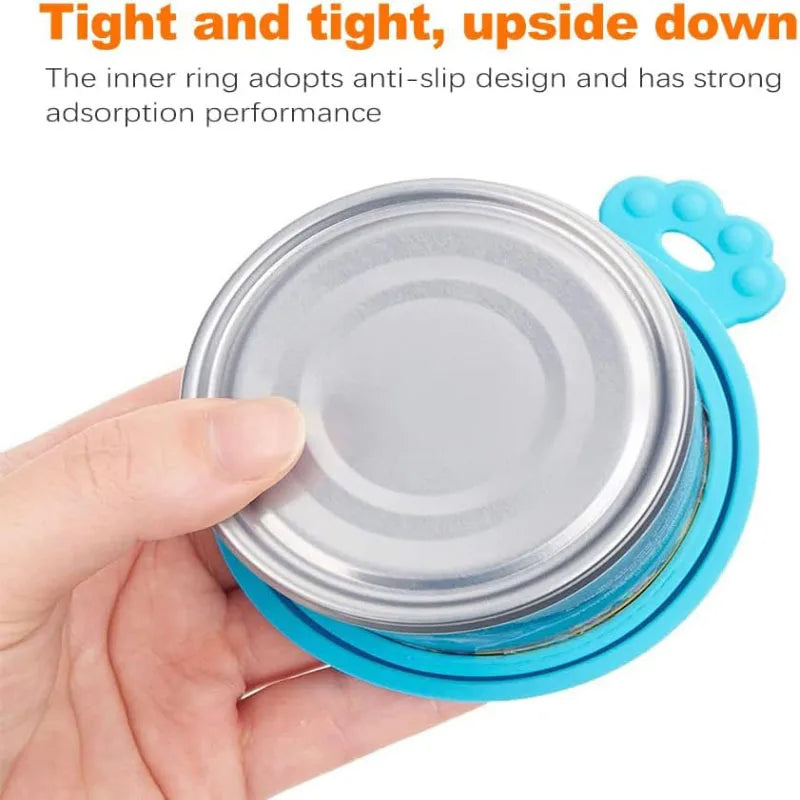 2pcs Pet Food Can Lid & Spoon Set