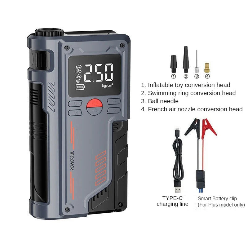 4-in-1 Car Jump Starter, Air Pump & Power Bank