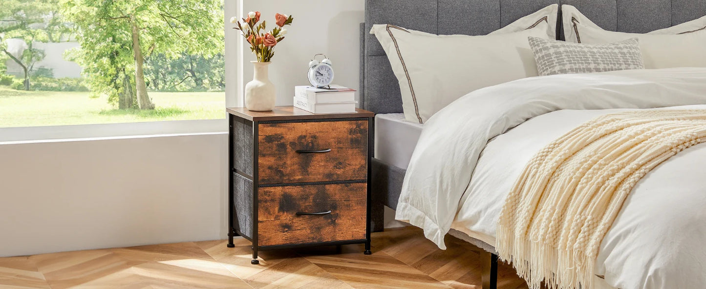 Modern Bedside Table with Storage for Bedroom