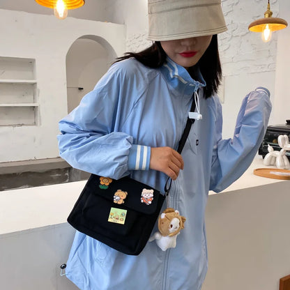 Korean Ulzzang Canvas Crossbody Bag