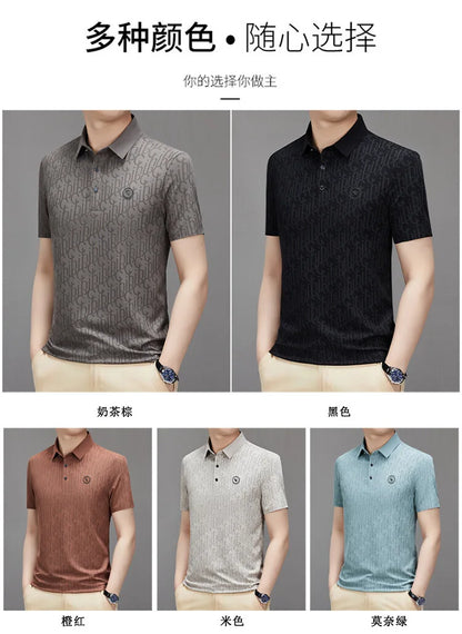 Luxury Silk Polo Shirt for Men