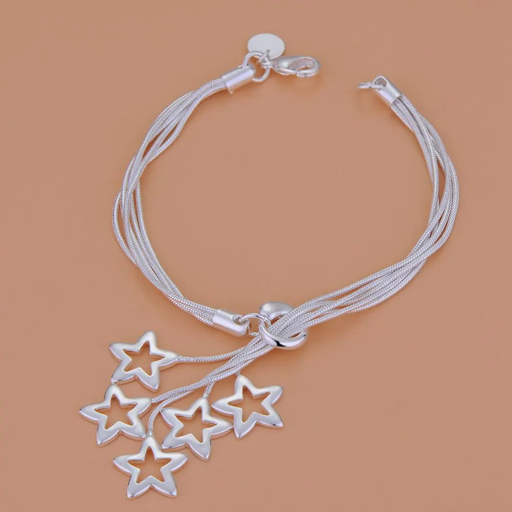 925 Sterling Silver Beaded Bracelet