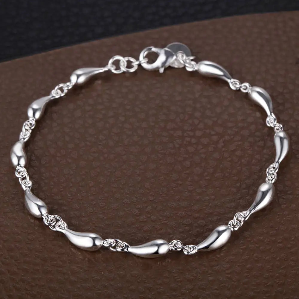 925 Sterling Silver Beaded Bracelet