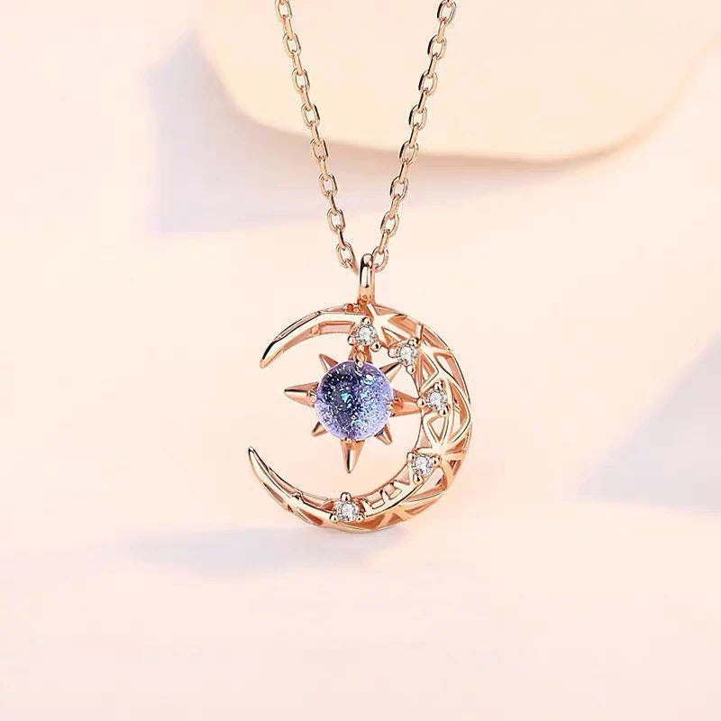 Star Moon Pendant Necklace