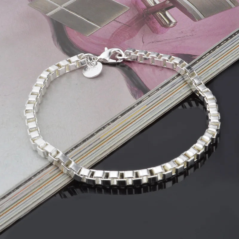 925 Sterling Silver Rope Chain Bracelet