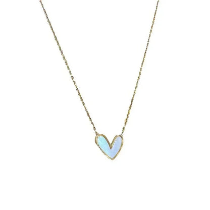 Gold Plated Shell Heart Necklace