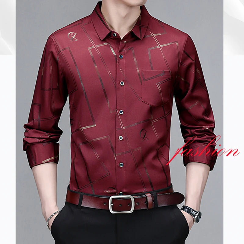 Men’s Wrinkle-Resistant Printed Shirt