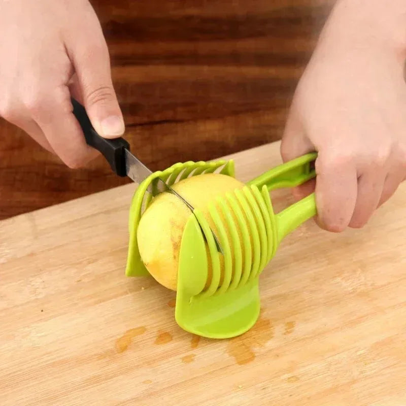 Stainless Steel Handheld Tomato & Lemon Slicer