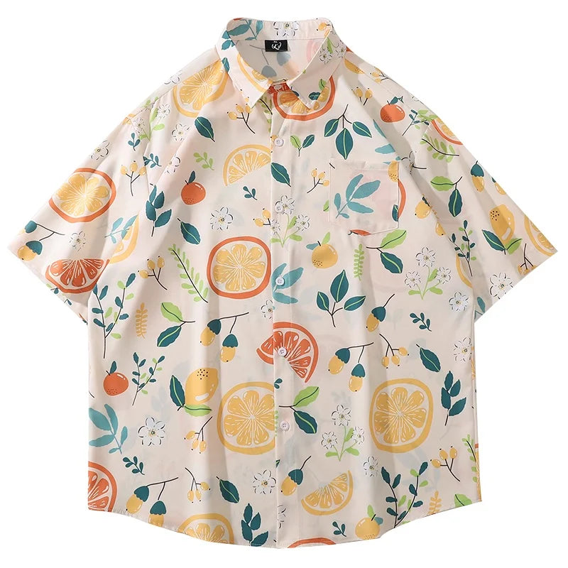 Men’s Hawaiian Cartoon Print Shirt