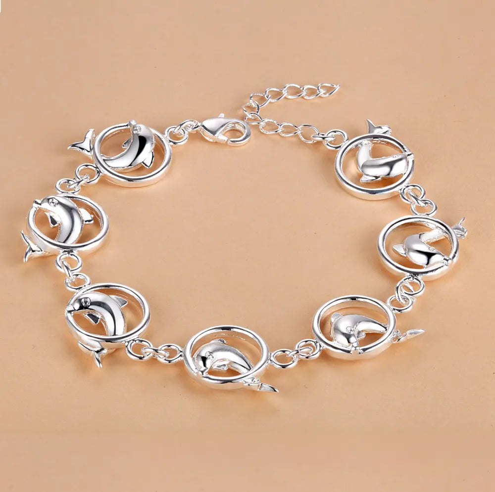 925 Sterling Silver Beaded Bracelet