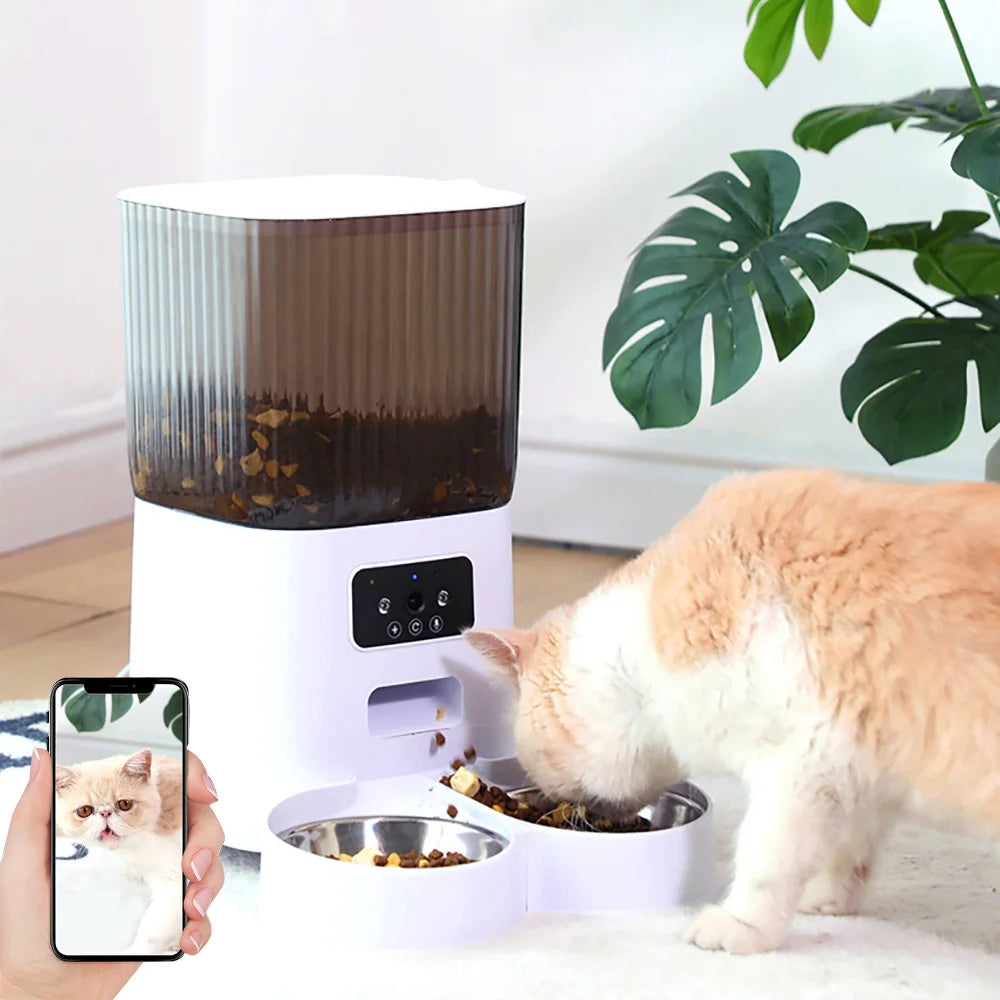 Smart Automatic Cat Feeder with Camera