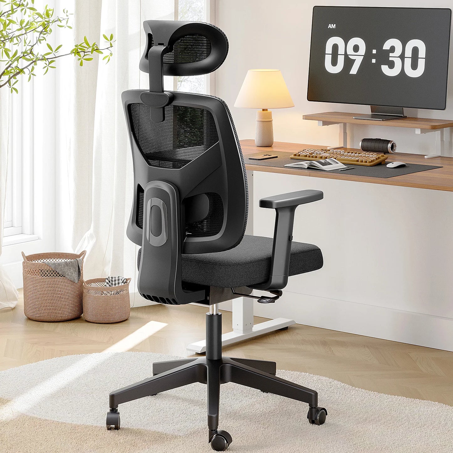 Ergonomic Office Chair with Adjustable Backrest