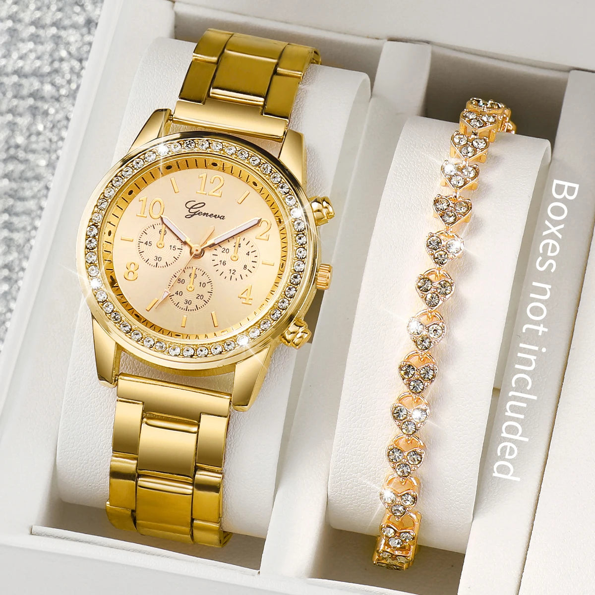 Women's Gold Stainless Steel Quartz Watch