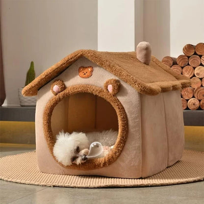 Cozy Cat Cave & Puppy Bed for Small Pets