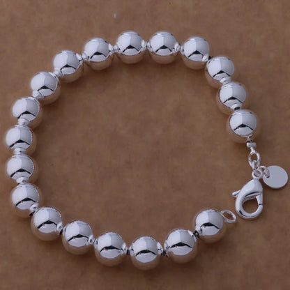 925 Sterling Silver Beaded Bracelet