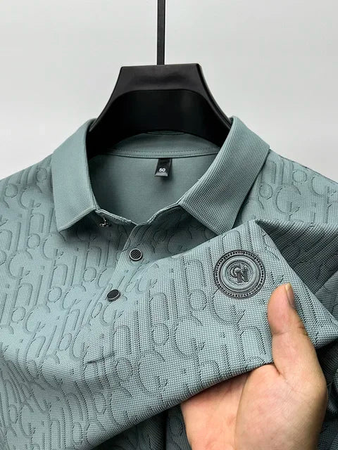 Luxury Silk Polo Shirt for Men