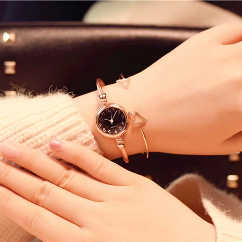 YIKAZE Gold Bangle Watch