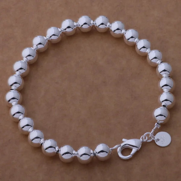 925 Sterling Silver Beaded Bracelet