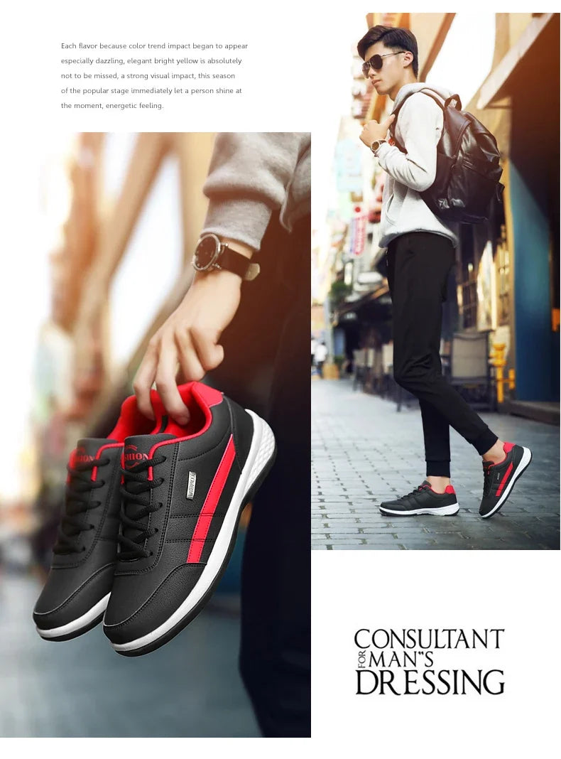 MAEDEF Men’s Leather Sneakers