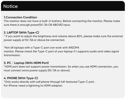 ARZOPA 15.6" 1080P Portable Monitor