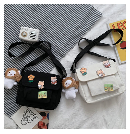 Korean Ulzzang Canvas Crossbody Bag