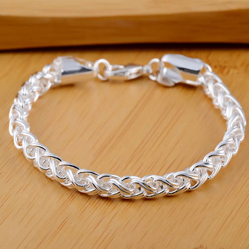 925 Sterling Silver Rope Chain Bracelet