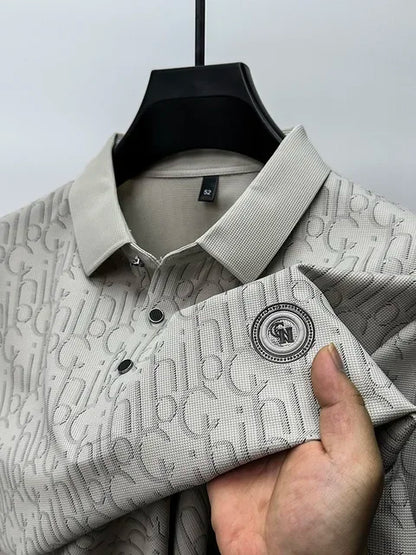 Luxury Silk Polo Shirt for Men