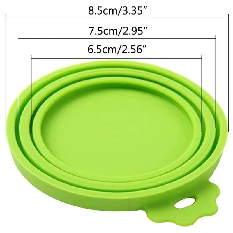 2pcs Pet Food Can Lid & Spoon Set