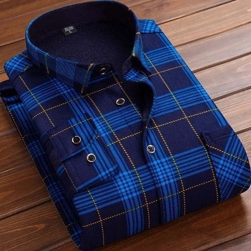 2025 Men's Warm Plaid Shirt