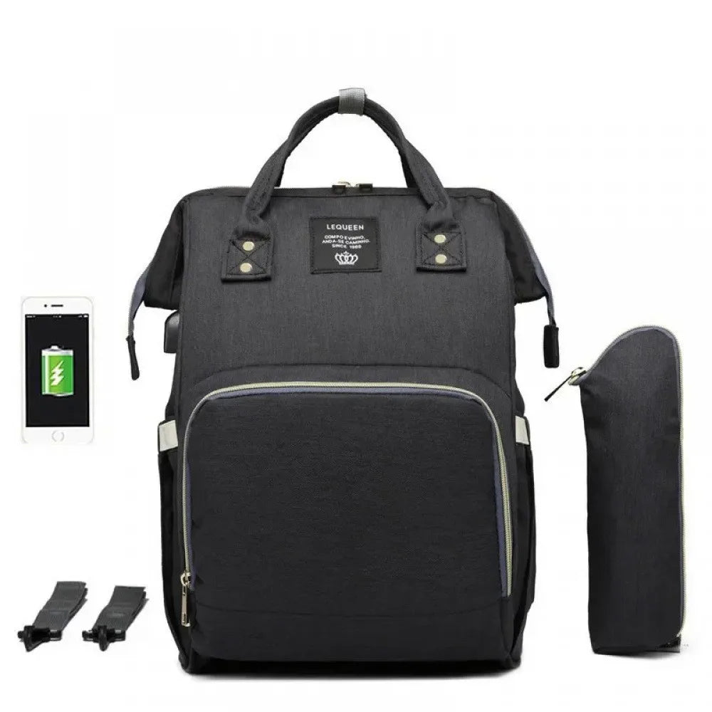 Waterproof Diaper Bag Backpack with USB Charging Port